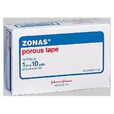 Tape Athletic Zonas Cotton/Elastic 1"x10yd Adhesive White 12rl/Bx, 12 BX/CA